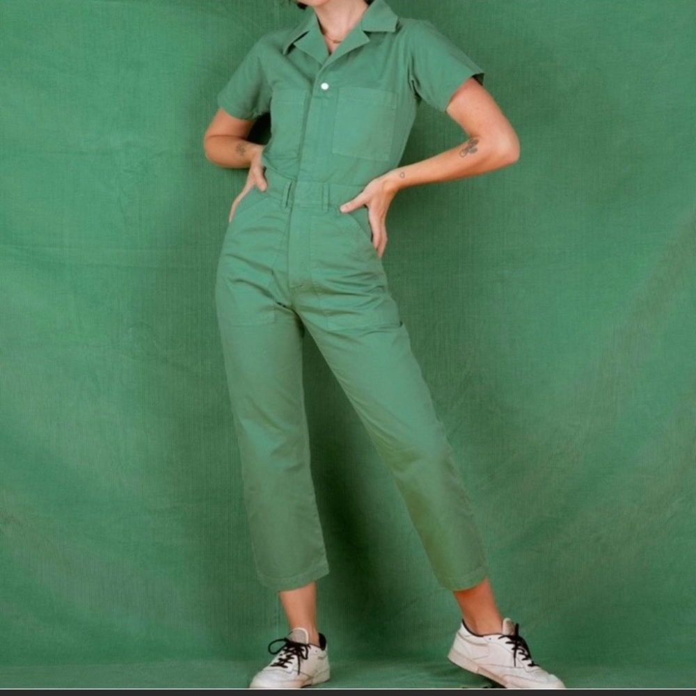 XS Big Bud Press Jumpsuit in Seafoam Green